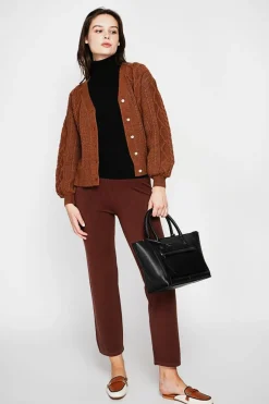 C&Jo Gilets Et Cardigans|Gilet col v marron