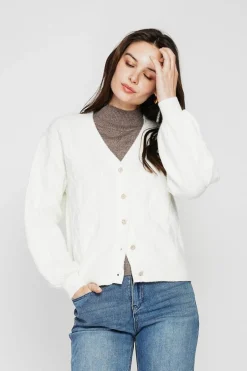 C&Jo Gilets Et Cardigans|Gilet col v naturel