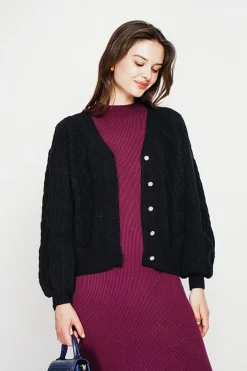 C&Jo Gilets Et Cardigans|Gilet col v noir