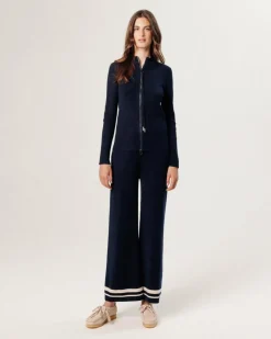 Rodier Gilets Et Cardigans|Gilet Denitsa zippé bleu nuit