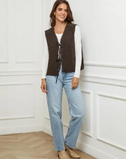 L'Armoire de Suzette Gilets Et Cardigans|Gilet Diane choco