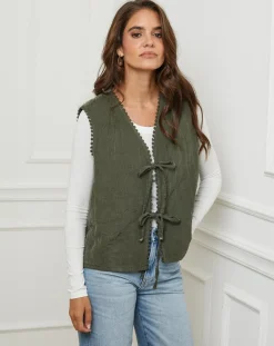 L'Armoire de Suzette Gilets Et Cardigans|Gilet Diane kaki