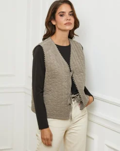 L'Armoire de Suzette Gilets Et Cardigans|Gilet Diane taupe