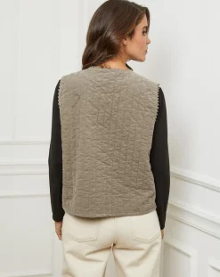 L'Armoire de Suzette Gilets Et Cardigans|Gilet Diane taupe