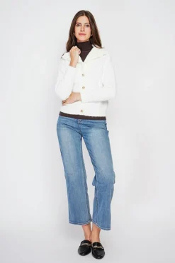 C&Jo Gilets Et Cardigans|Gilet double col naturel