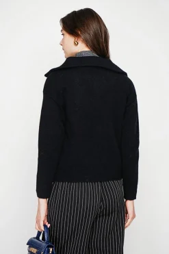 C&Jo Gilets Et Cardigans|Gilet double col noir