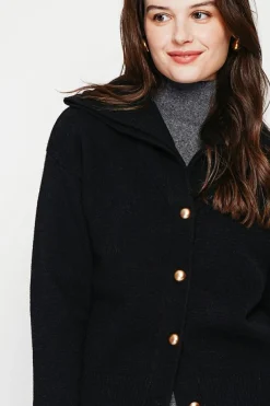 C&Jo Gilets Et Cardigans|Gilet double col noir