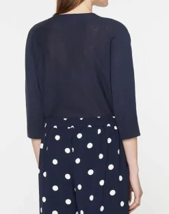 Jodhpur Gilets Et Cardigans|Gilet droit en Lin & Coton Mimosa bleu marine