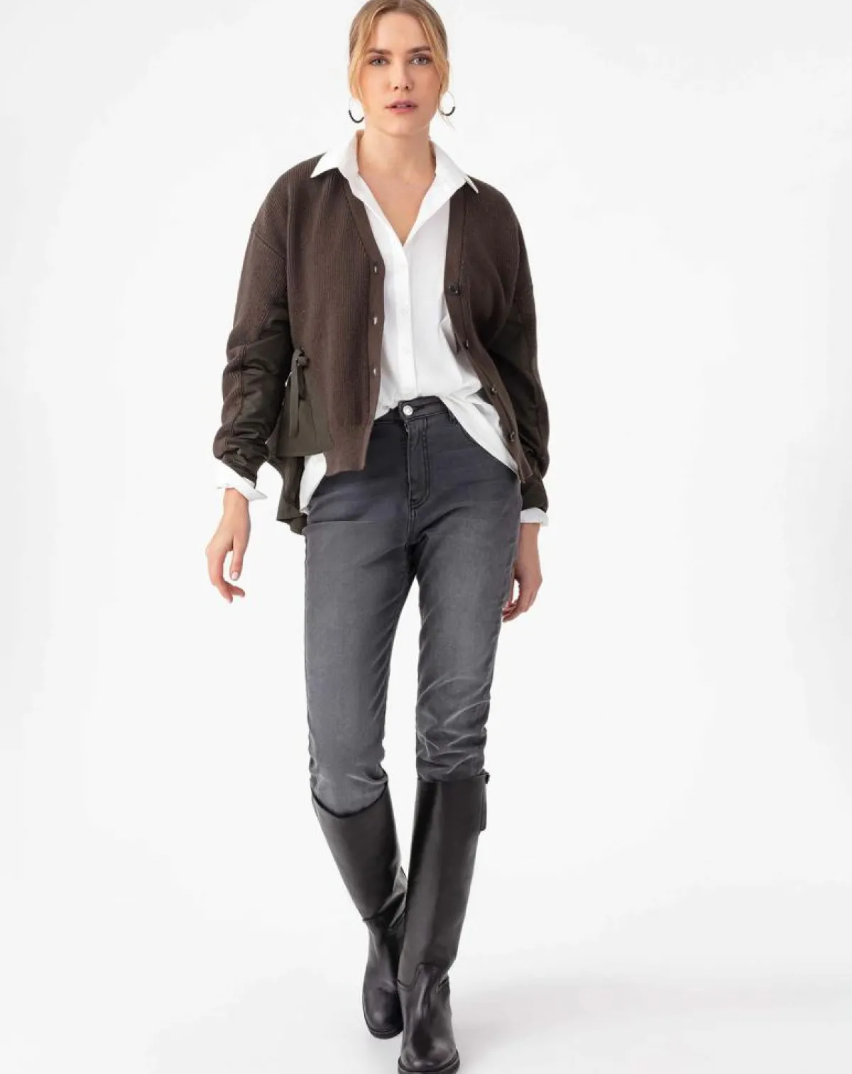 Indies Gilets Et Cardigans|Gilet Edith kaki