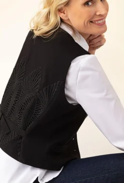 Bleu Blanc Rouge Gilets Et Cardigans|Gilet Eloane noir