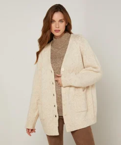 Rodier Gilets Et Cardigans|Gilet Elvina en Laine mélangé blanc ivoire