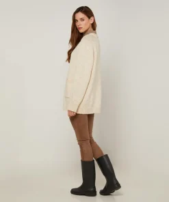 Rodier Gilets Et Cardigans|Gilet Elvina en Laine mélangé blanc ivoire