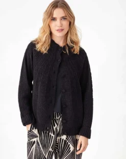 Indies Gilets Et Cardigans|Gilet en Alpaga & Laine mélangés Elise noir