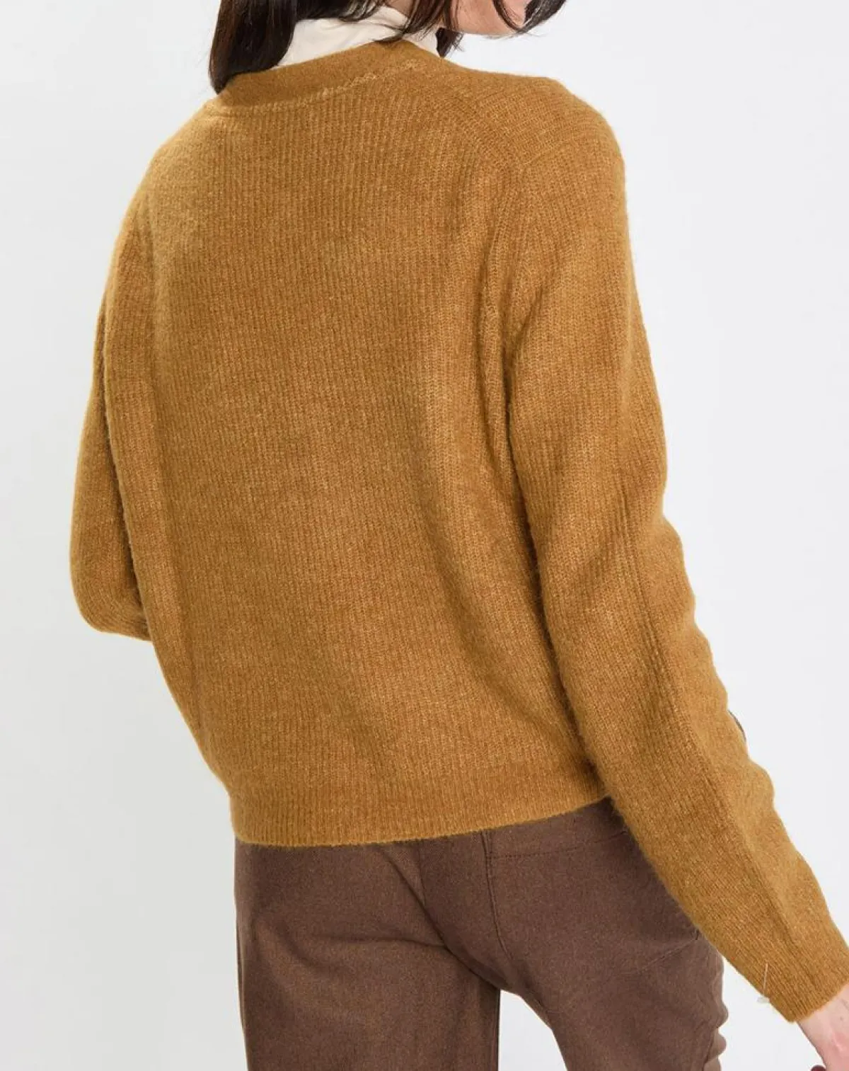 Marc O'Polo Gilets Et Cardigans|Gilet en Alpaga & Laine mélangés 3 Boutons kaki marron