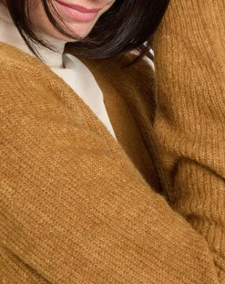 Marc O'Polo Gilets Et Cardigans|Gilet en Alpaga & Laine mélangés 3 Boutons kaki marron