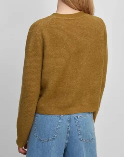 Marc O'Polo Gilets Et Cardigans|Gilet en Alpaga & Laine mélangés 3 Boutons kaki marron