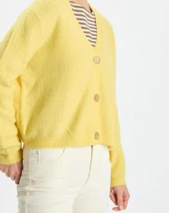 Marc O'Polo Gilets Et Cardigans|Gilet en Alpaga & Laine mélangés 3 Boutons jaune