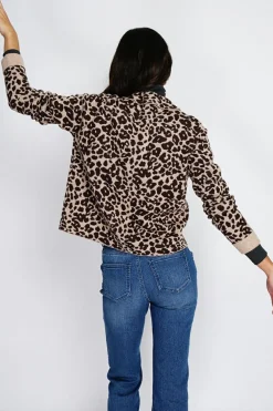 Assuili Gilets Et Cardigans|Gilet en Cachemire & Soie mélangés Léopard camel/marron