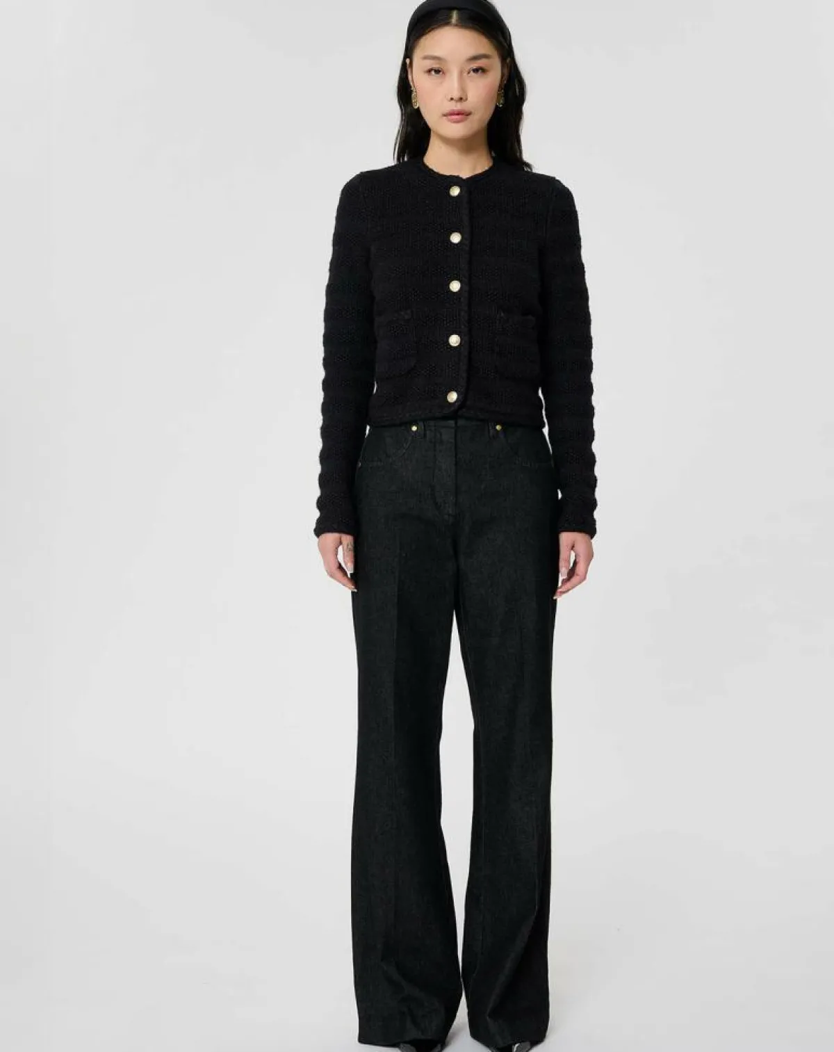 Tara Jarmon Gilets Et Cardigans|Gilet en Coton & Laine Giuda nuit