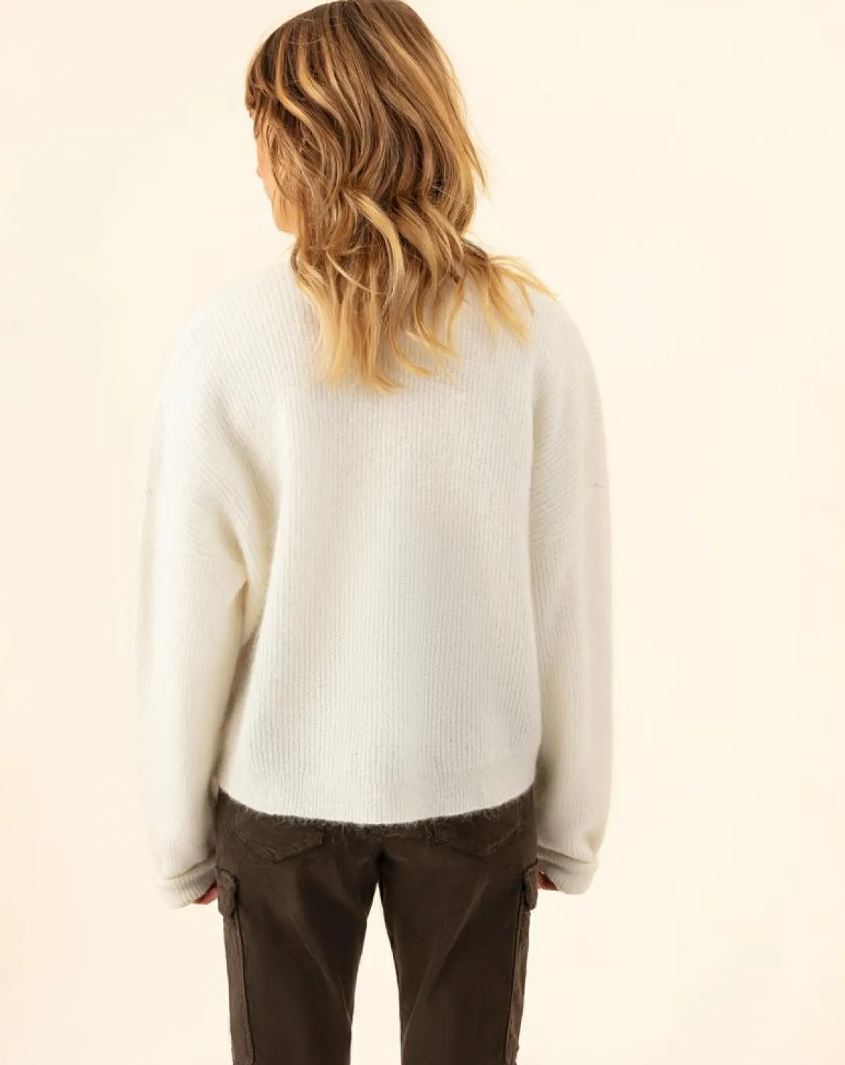 Indies Gilets Et Cardigans|Gilet en Kidmohair & Laine mélangés Bonnie écru