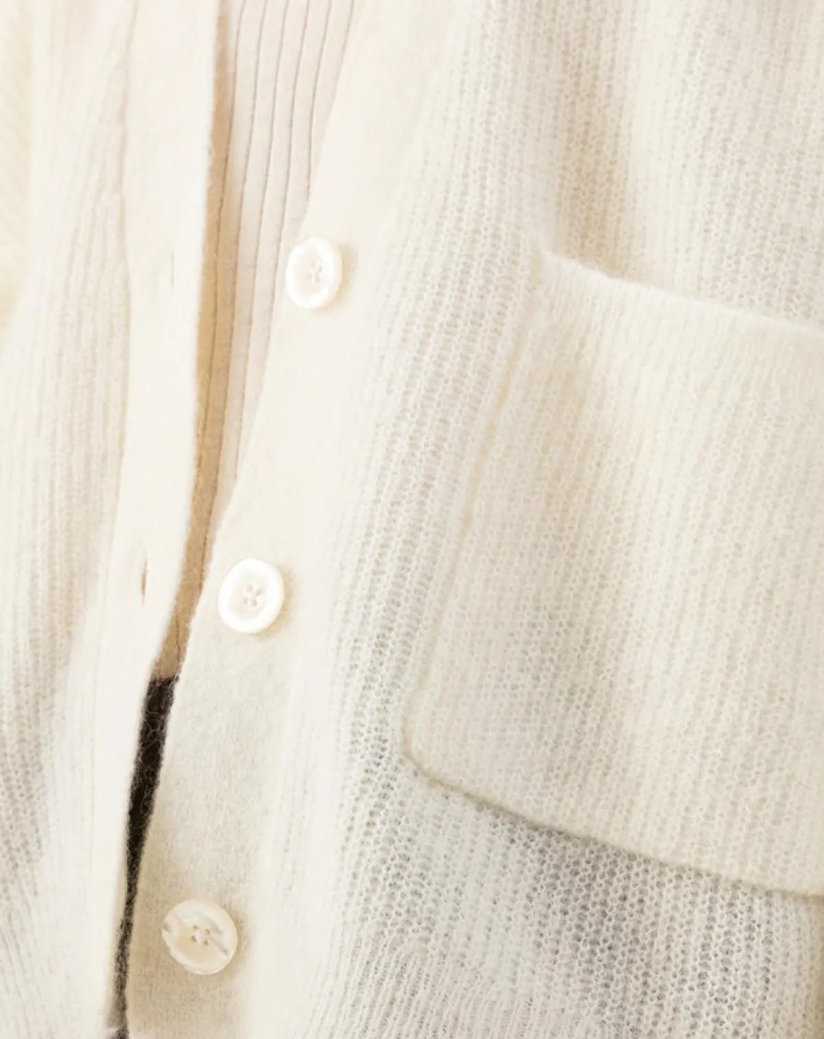 Indies Gilets Et Cardigans|Gilet en Kidmohair & Laine mélangés Bonnie écru