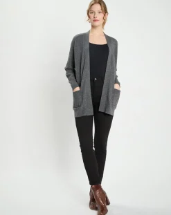 Galeries Lafayette Gilets Et Cardigans|Gilet en Laine & Cachemire Susan gris foncé