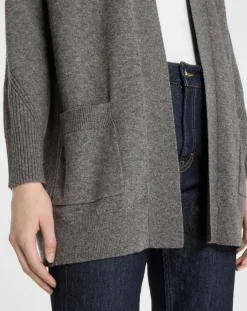 Galeries Lafayette Gilets Et Cardigans|Gilet en Laine & Cachemire Susan gris foncé