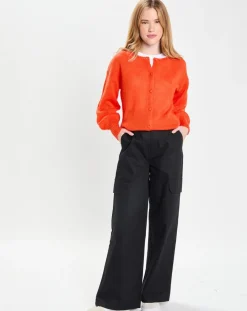 Galeries Lafayette Gilets Et Cardigans|Gilet en Laine & Mohair mélangés Maille Boston 2 rouge moyen