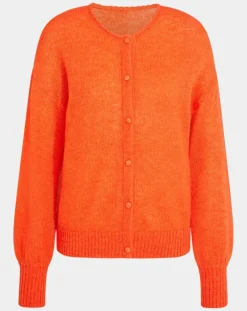 Galeries Lafayette Gilets Et Cardigans|Gilet en Laine & Mohair mélangés Maille Boston 2 rouge moyen