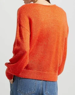 Galeries Lafayette Gilets Et Cardigans|Gilet en Laine & Mohair mélangés Maille Boston 2 rouge moyen