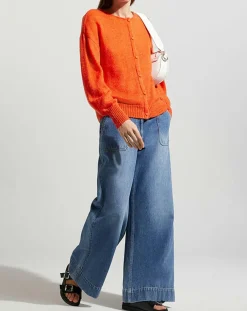 Galeries Lafayette Gilets Et Cardigans|Gilet en Laine & Mohair mélangés Maille Boston 2 rouge moyen