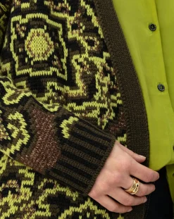 Indies Gilets Et Cardigans|Gilet en Laine mélangée Martin kaki/absinthe