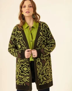 Indies Gilets Et Cardigans|Gilet en Laine mélangée Martin kaki/absinthe