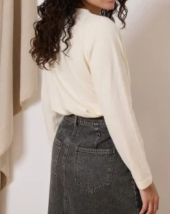 Garance Paris Pulls|Gilet en Laine mélangée Tim écru