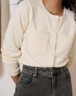 Garance Paris Pulls|Gilet en Laine mélangée Tim écru