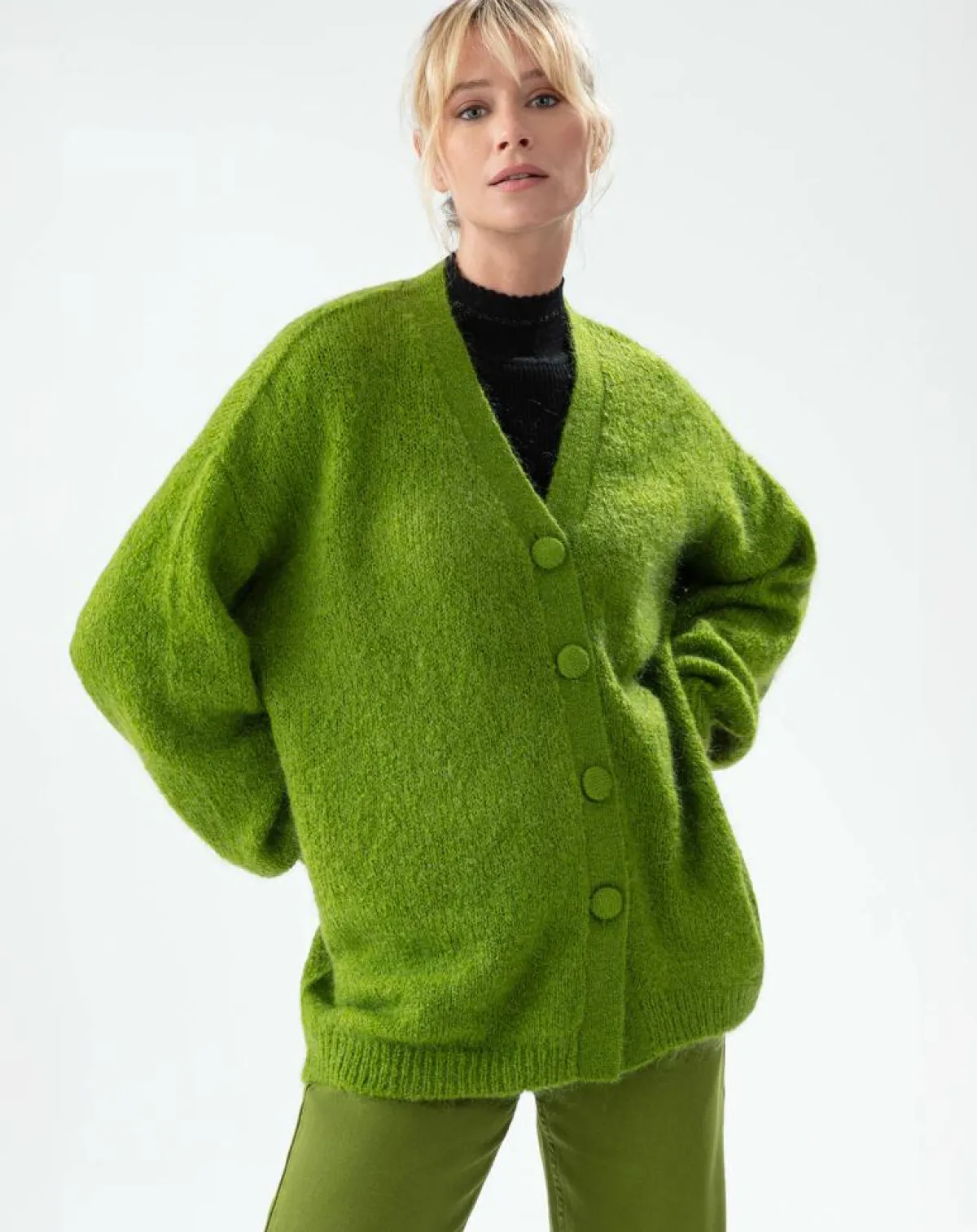 Indies Gilets Et Cardigans|Gilet en Laine mélangée Victoria bambou