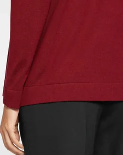 Galeries Lafayette Gilets Et Cardigans|Gilet en Maille fine col châle bordeaux