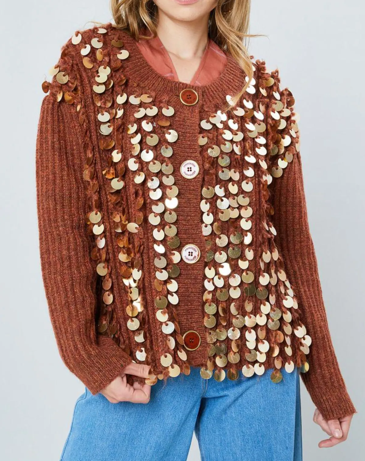 Manoush Gilets Et Cardigans|Gilet en Mohair & Laine mélangés Pampille écureuil