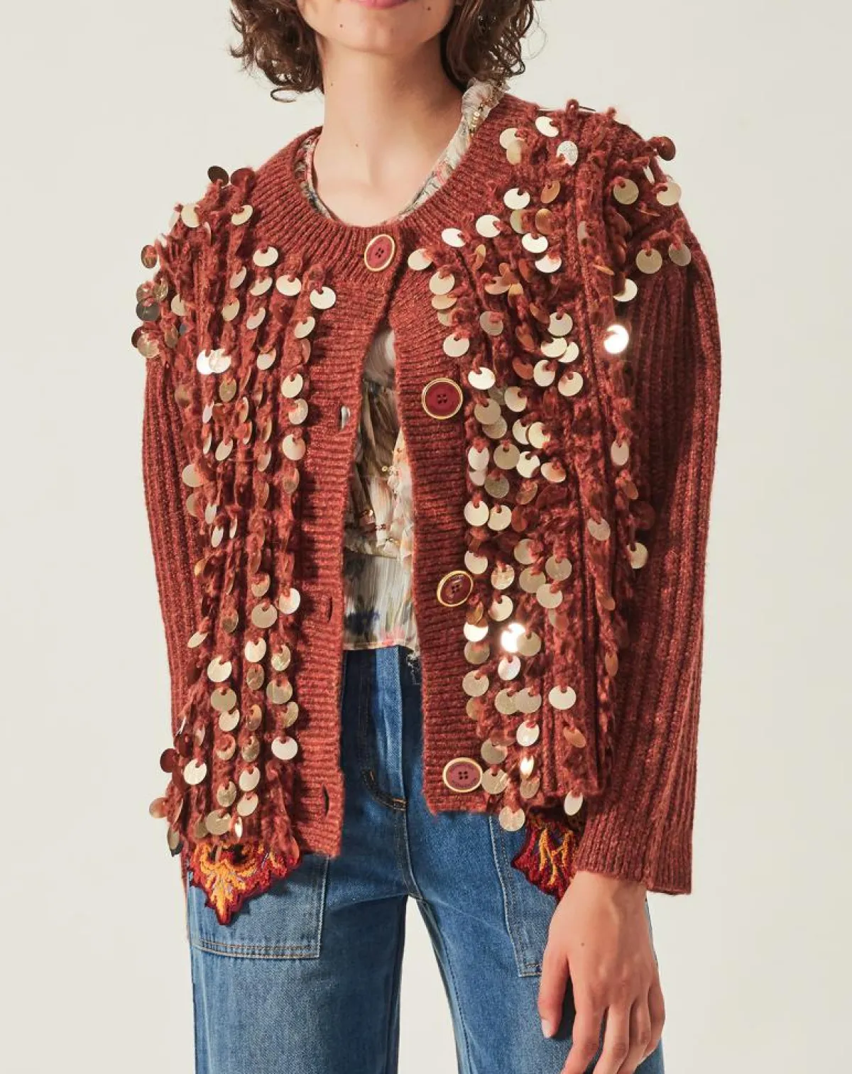 Manoush Gilets Et Cardigans|Gilet en Mohair & Laine mélangés Pampille écureuil