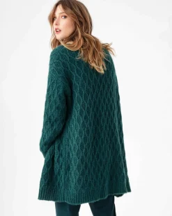 Indies Gilets Et Cardigans|Gilet en Mohair mélangé Aster emeraude