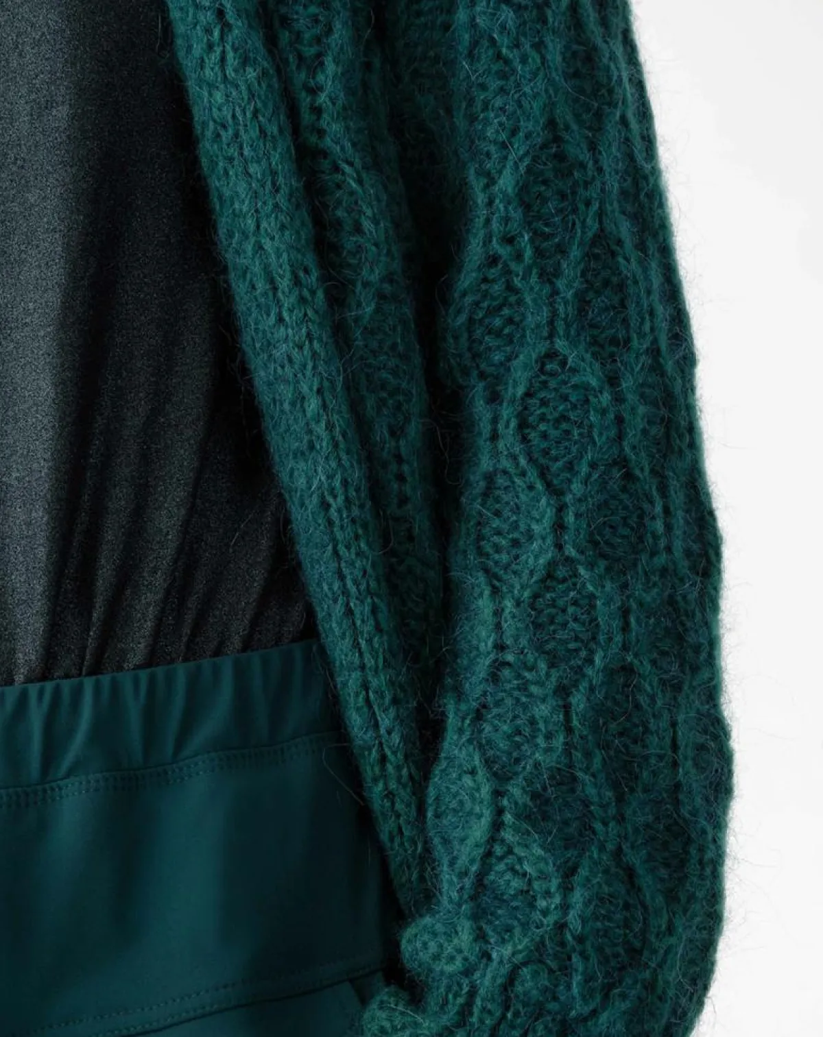 Indies Gilets Et Cardigans|Gilet en Mohair mélangé Aster emeraude