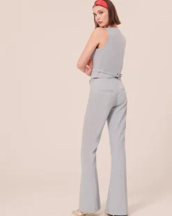 Tara Jarmon Vestes, Blousons|Gilet en tissu flammé bleu