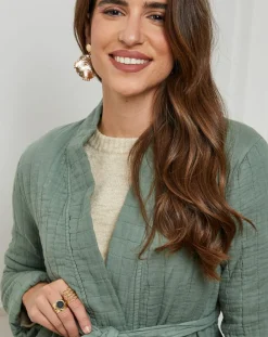 L'Armoire de Suzette Gilets Et Cardigans|Gilet Flore kaki