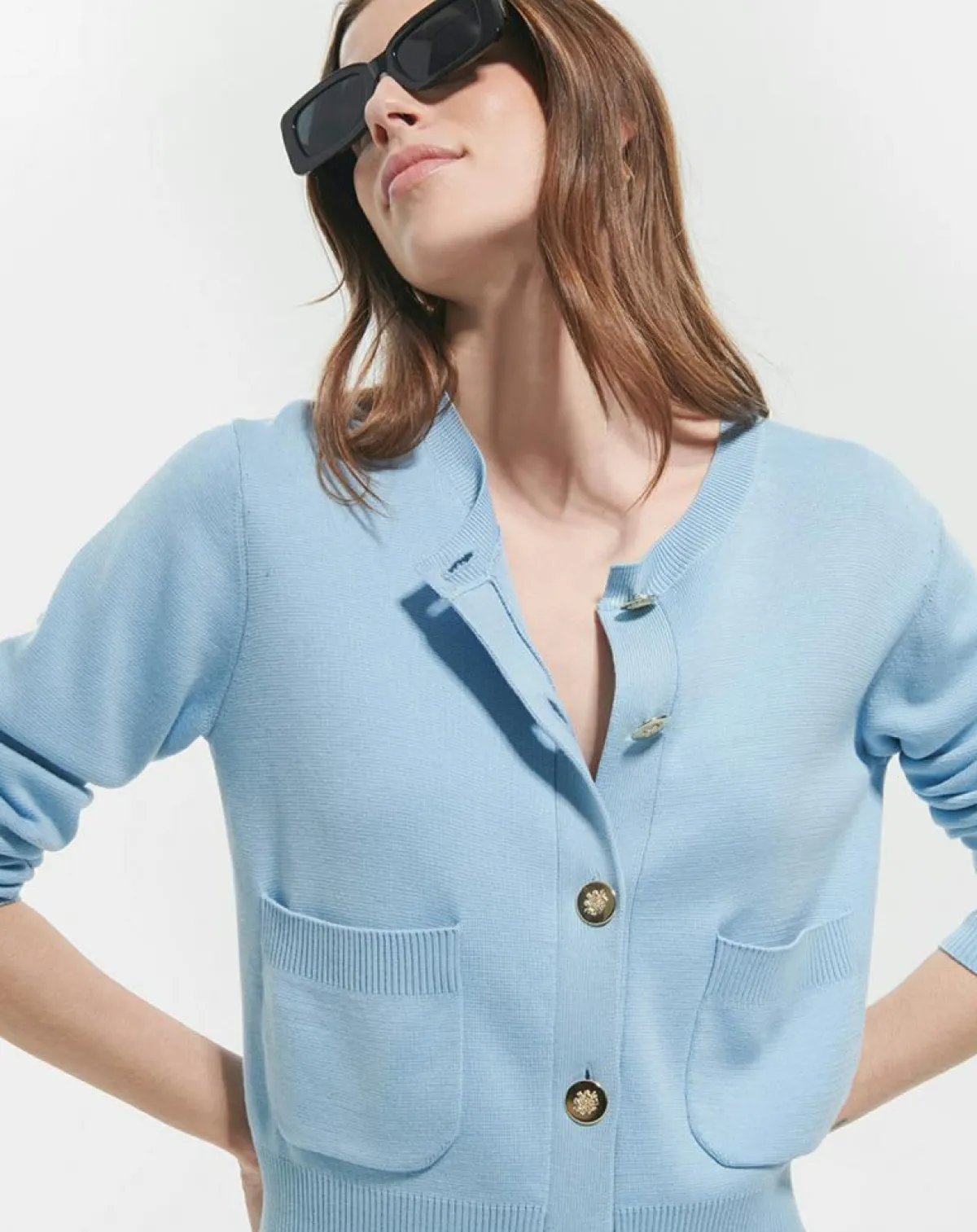 Zapa Gilets Et Cardigans|Gilet Gwendoline bleu ciel