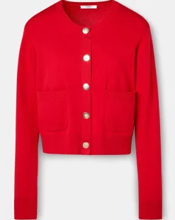 Zapa Gilets Et Cardigans|Gilet Gwendoline rouge