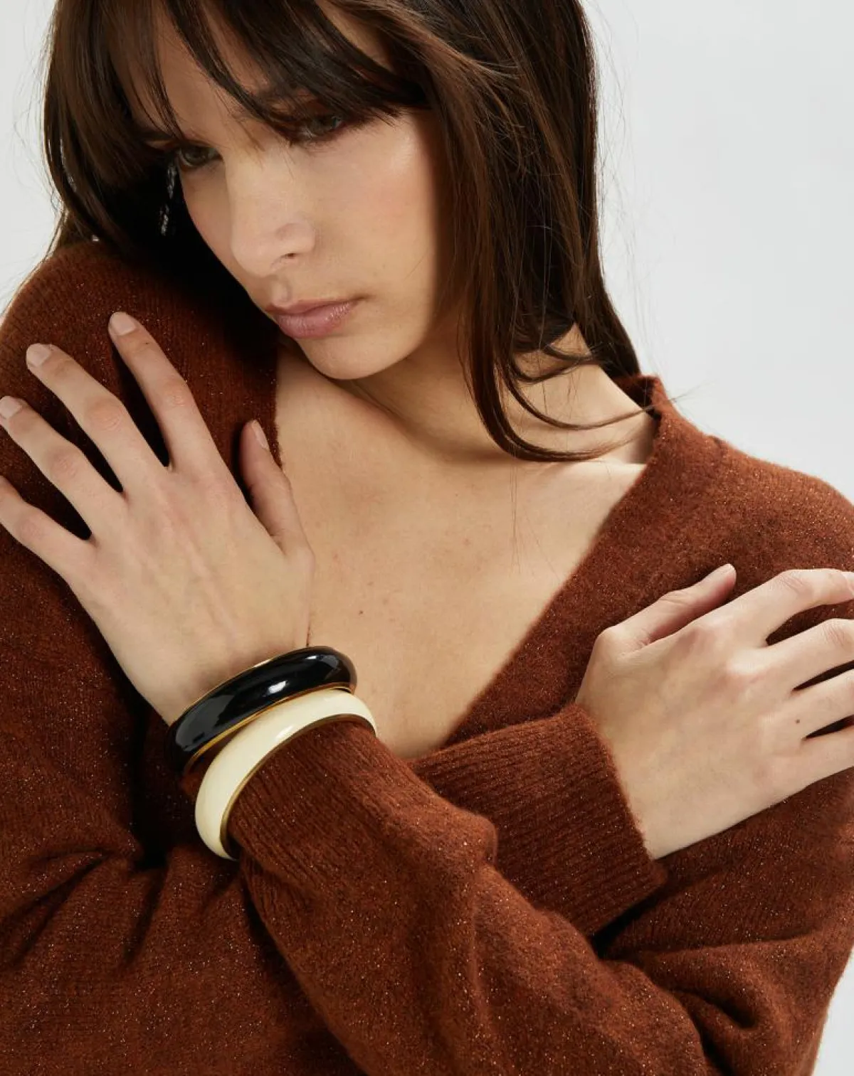 Stella Forest Gilets Et Cardigans|Gilet Hannae en Maille mélangée brique