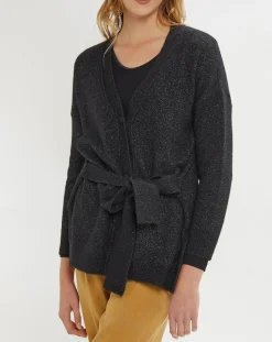 Stella Forest Gilets Et Cardigans|Gilet Hannae en Maille mélangée noir