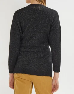 Stella Forest Gilets Et Cardigans|Gilet Hannae en Maille mélangée noir