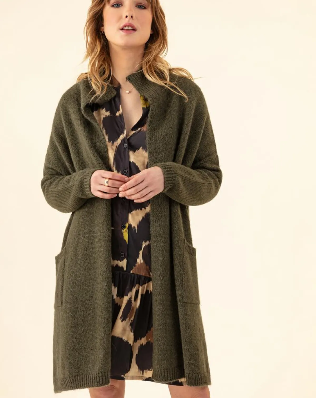 Indies Gilets Et Cardigans|Gilet Isaac kaki