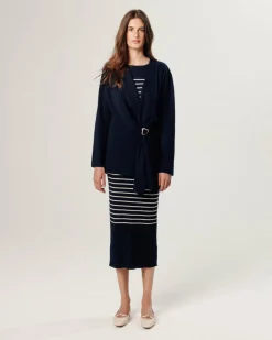 Rodier Gilets Et Cardigans|Gilet Joëlle ouvert bleu nuit